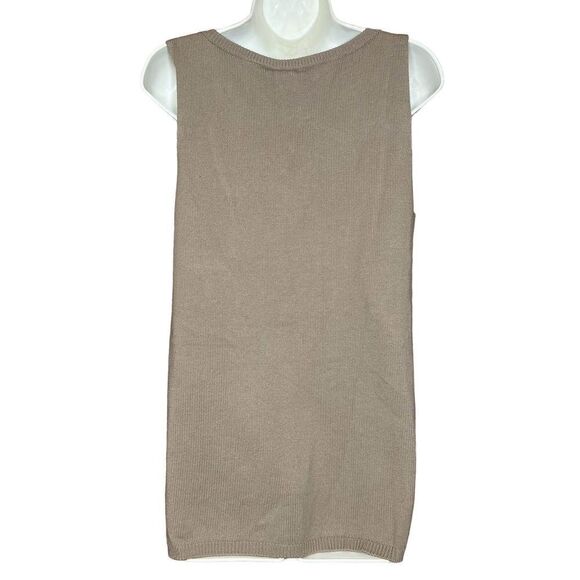 Max Mara Leisure Nastie Sleeveless Sweater in Mastice (Taupe) NWT Size Large - Picture 8 of 11
